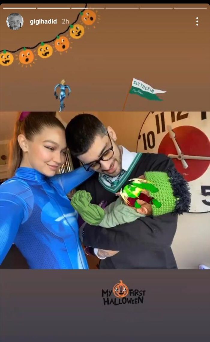 Gigi Hadid, Zayn Malik, dan anak pertama rayakan Halloween.