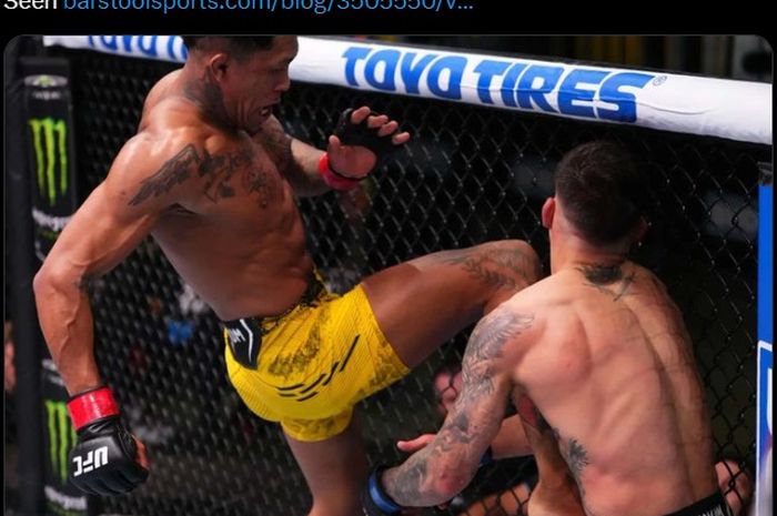 Momen Vinicius Oliveira melepaskan jurus lutut terbang di UFC Vegas 87 yang kemudian memunculkan beberapa komentar dari jagat tarung termasuk korban Islam Makhachev, Charles Oliveira.