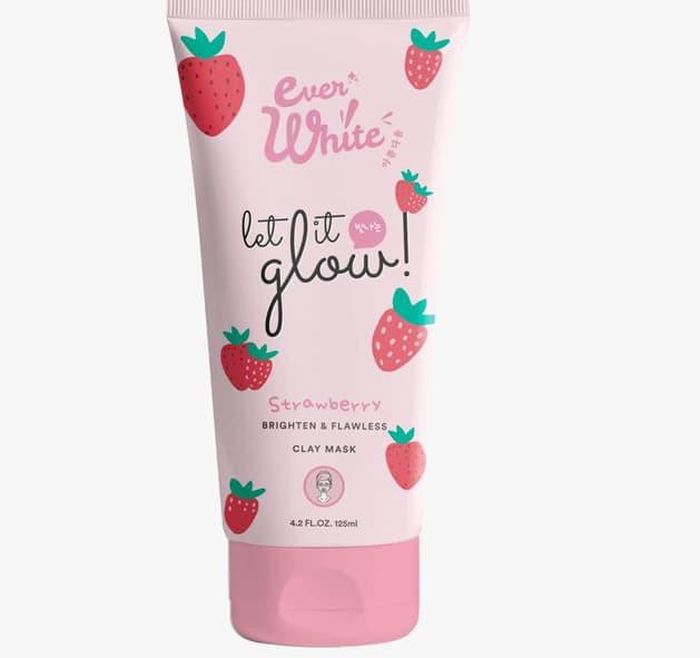 Everwhite Let It Glow Strawberry Clay Mask.