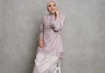5 Model Tunik Brokat Warna Pink Pastel Ini Manis Banget Buat Lebaran!