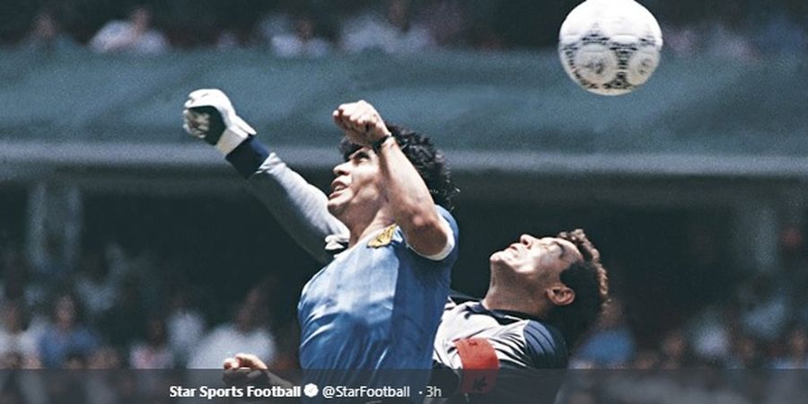 Maradona Mengaku Tak Jujur pada Rekan Tim Saat Cetak Gol Tangan Tuhan