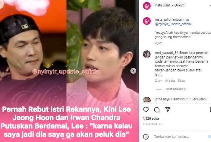 Postingan akun @insta_julid 