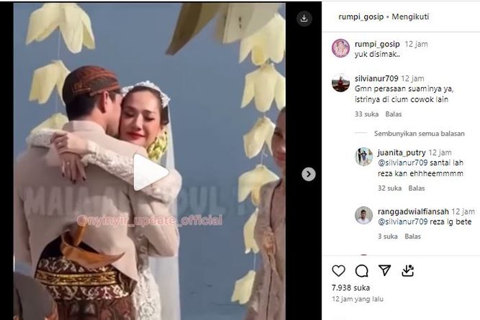 Momen Reza Rahadian peluk dan cium BCL