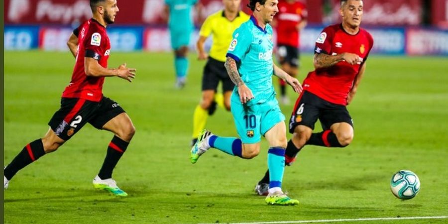 VIDEO - Lionel Messi Tak Mempan Dijaga Tiga Bek Mallorca