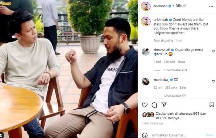 Postingan Ariel NOAH