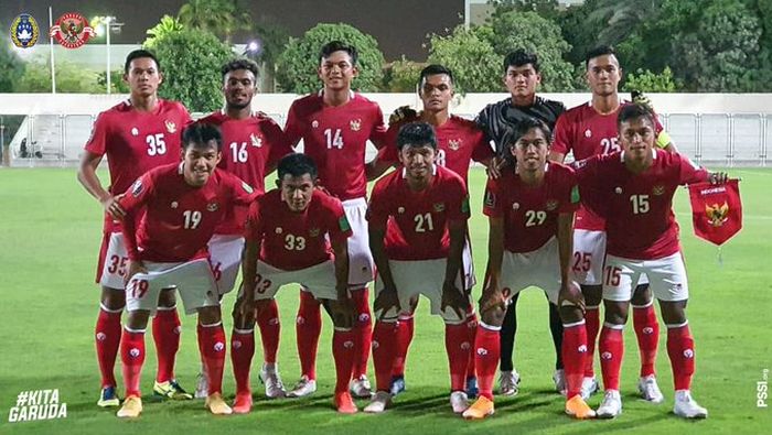 Starting XI timnas Indonesia pada laga uji coba kontra Afghanistan jelang Kualifikasi Piala Dunia 2022 Zona Asia