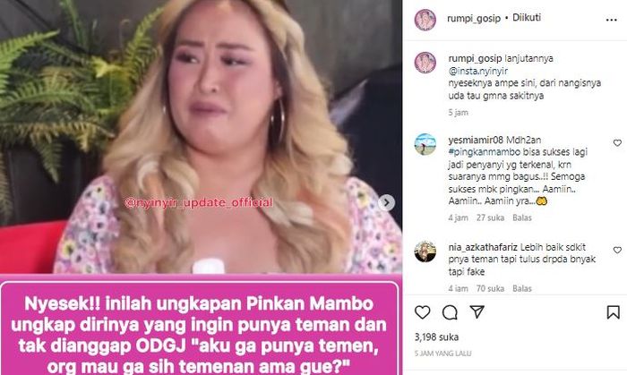 Unggahan akun @rumpi_gosip (Instagram/rumpi_gosip)