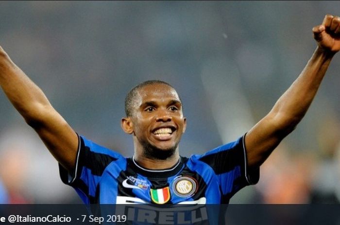 Samuel Eto'o saat masih memperkuat Inter Milan.