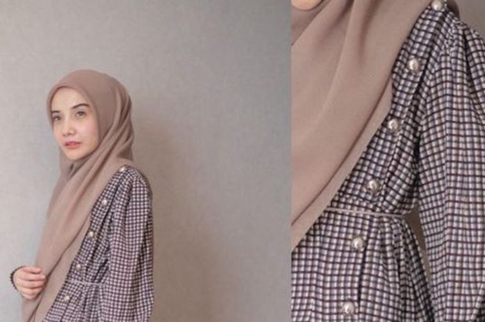 Inspirasi Baju Gamis  Lebaran ala Zaskia Sungkar Ini Bisa 