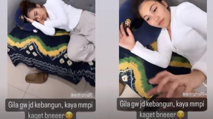 Boy William genggam tangan Ayu Ting Ting yang terbangun saat tertidur