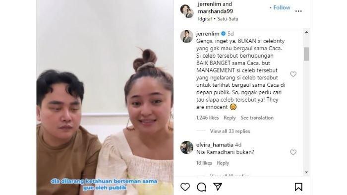 Potongan ideo Marshanda yang mengungkap soal adanya artis yang dilarang berteman dengannya gegara penyakit bipolarnya.