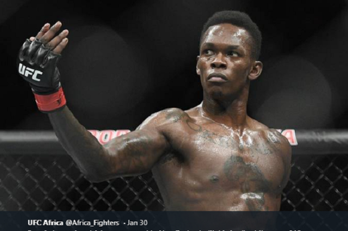 Petarung UFC divisi middleweight (kelas menengah), Israel Adesanya.