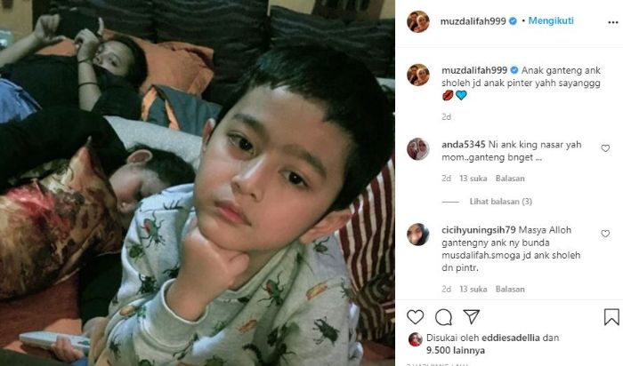 Potret buah hati Muzdalifah dari pernikahannya dengan Nassar.