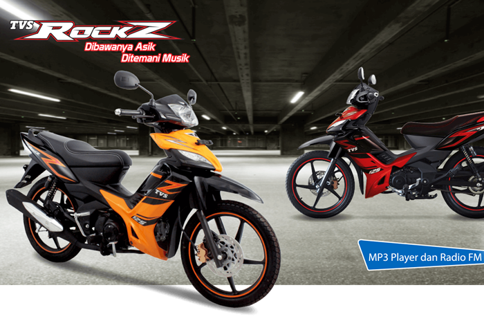 TVS Rockz motor bebek dengan fitur musik.