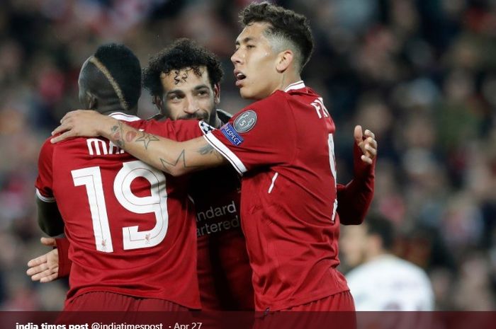 Trisula maut Liverpool, Roberto Firmino, Sadio Mane, dan Mohamed Salah