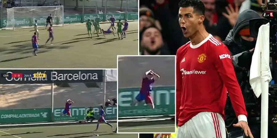 Selebrasi Gol Spektakuler Pemain Akademi Barcelona Diedit Setelah Ikuti Gaya Ala Ronaldo