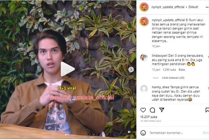 Postingan akun @nyinyir_update_official
 