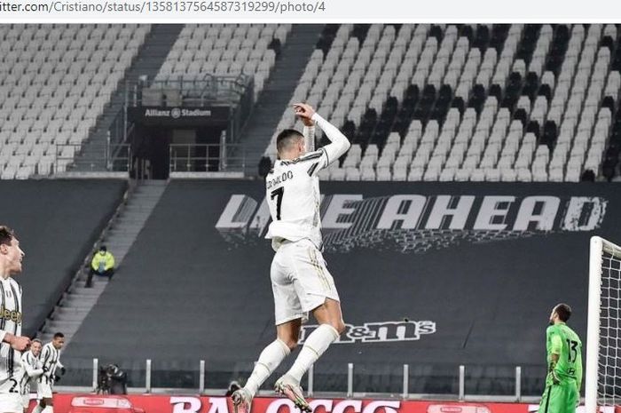 Tendangan culun Cristiano Ronaldo meleset meski gawang kosong, Juventus tersenyum melawan tim posisi 20 di Liga Italia.