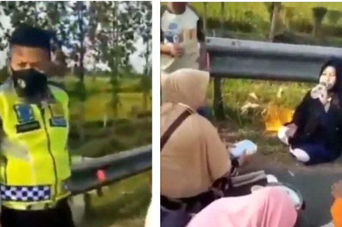 Viral! Satu Keluarga Mukbang di Pinggir Tol Cipali ...