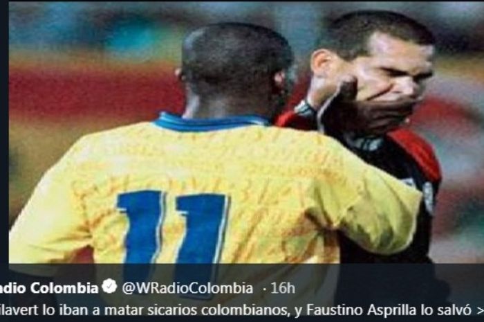 Insiden antara Faustino Asprilla dan Jose Luis Chilavert dalam laga Kolombia versus Parauay pada 1997.
