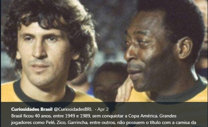 Legenda timnas Brasil, Pele (kanan).