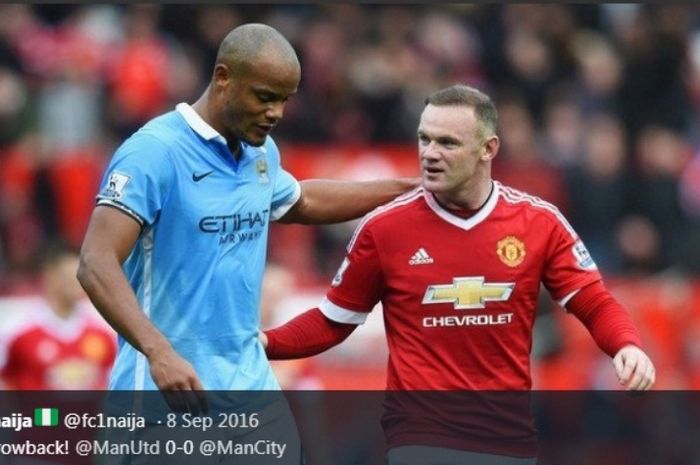 Laga Manchester United versus Manchester City di Old Trafford pada 25 Oktober 2015.