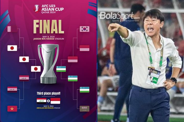 Pelatih Timnas U-23 Indonesia Shin Tae-yong menyambut Irak dalam perebutan peringkat ketiga Piala Asia U-23 2024 sekaligus tiket otomatis ke Olimpiade Paris 2024.