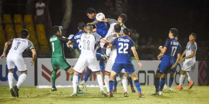 Timnas Filipina versus Thailand dalam laga babak grup B Piala AFF 2018 di Stadion Panaad, Rabu (21/11/2018).