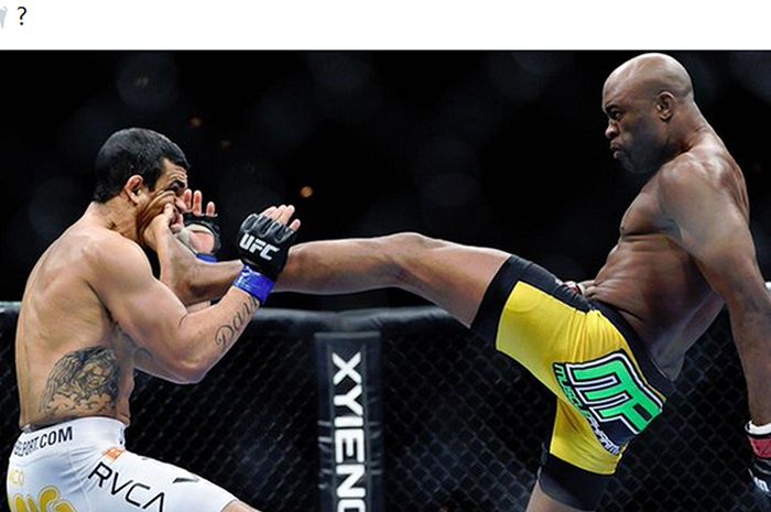 Artefak UFC, Anderson Silva kala membuat KO luar biasa.