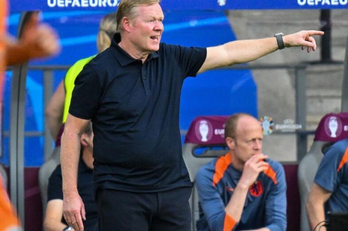 Pelatih Belanda, atau kini dijuluki Timnas Pusat di Indonesia, Ronald Koeman marah saat menyaksikan pemainnya melawan Austria dalam laga terakhir Grup D Euro 2024 di Olympiastadion, Berlin, Selasa (25/6/2024) malam.