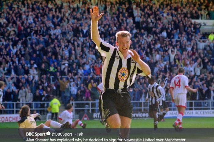 Top scorer sepanjang masa Liga Inggris saat membela Newcastle United, Alan Shearer.