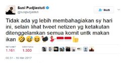 Keren! Susi Pudjiastuti Jadi Menteri Paling Terkenal di Twitter