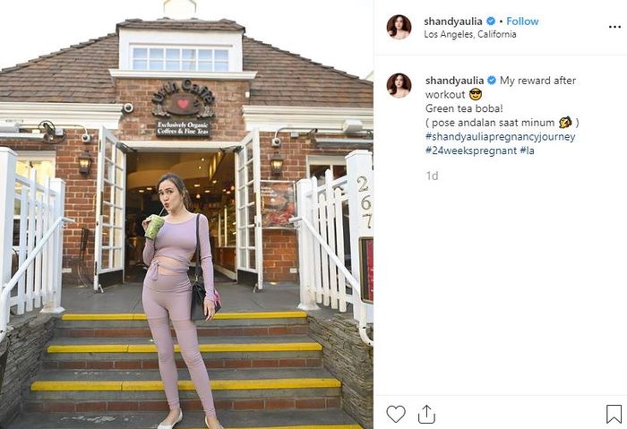 Penampilan Shandy Aulia yang sedang jadi bumil 24 minggu