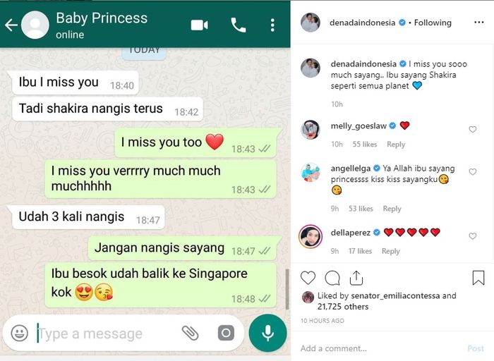 Ungkapan kerinduan Shakira untuk sang ibunda