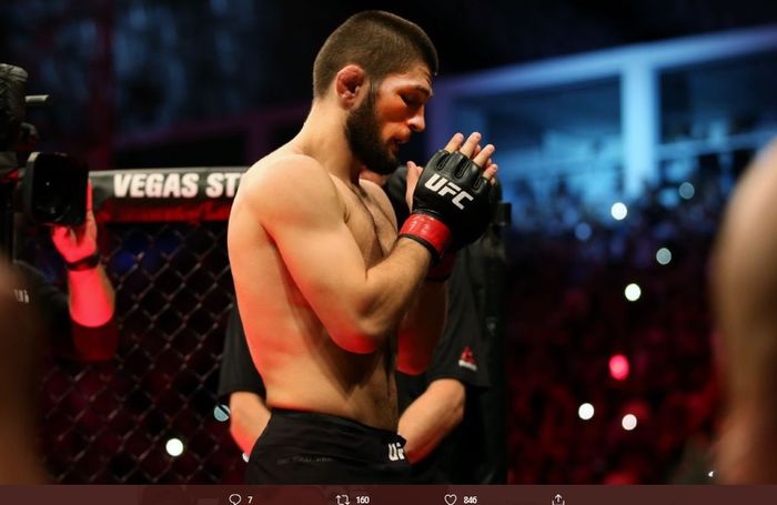 Juara dunia kelas ringan UFC, Khabib Nurmagomedov.