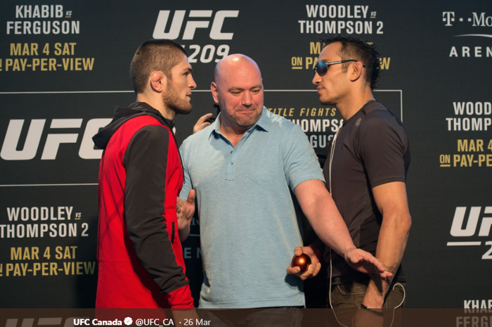 Tony Ferguson (kanan) sang musuh terkutuk Khabib Nurmagomedov diklaim akan akhiri mimpi buruk panjangnya pada UFC 296.