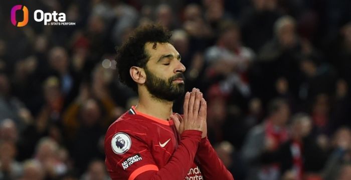 Penyerang Liverpool, Mohamed Salah, berjodoh dengan gawang Manchester United menyusul keberhasilannya membawa The Reds pesta gol atas The Red Devils.