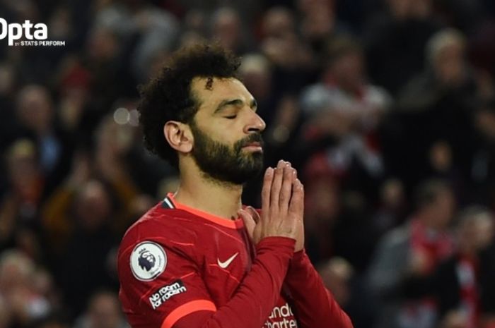 Penyerang Liverpool, Mohamed Salah, berjodoh dengan gawang Manchester United menyusul keberhasilannya membawa The Reds pesta gol atas The Red Devils.