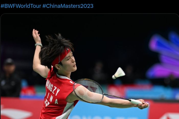 Pawang An Se-young, Wang Zhi Yi melanjutkan tren luar biasanya di China Masters 2023 yakni menumbangkan penjegal Gregoria Mariska Tunjung, Nozomi Okuhara.