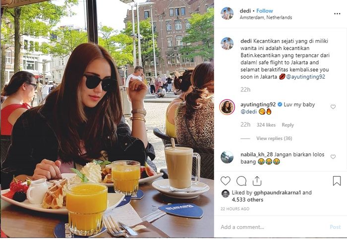 Dedi tuliskan kalimat manis untuk Ayu Ting Ting