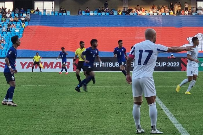 Timnas Kamboja melawan Filipina di Morodok Techo National Stadium, Kamboja, Selasa (20/12/2022).