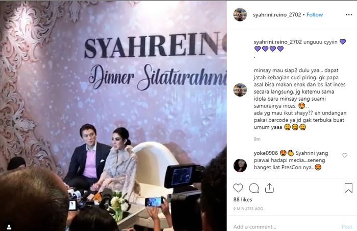 Suasana jumpa pers dinner Syahrini