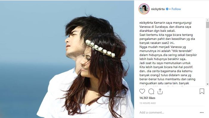 Nicky Tirta jenguk Vanessa Angel