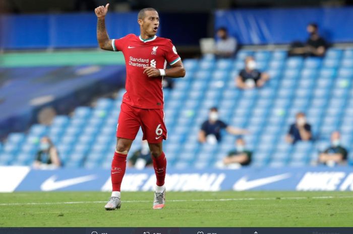 Liverpool mendapatkan kabar gembira setelah Andy Robertson, Thiago Alcantara, dan Fabinho telah bergabung dalam latihan bersama dengan skuad.