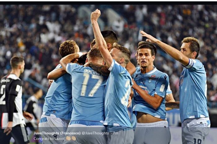 Lazio mengalahkan Juventus dalam Piala Super Italia 2019 di Riyadh, 22 Desember 2019.