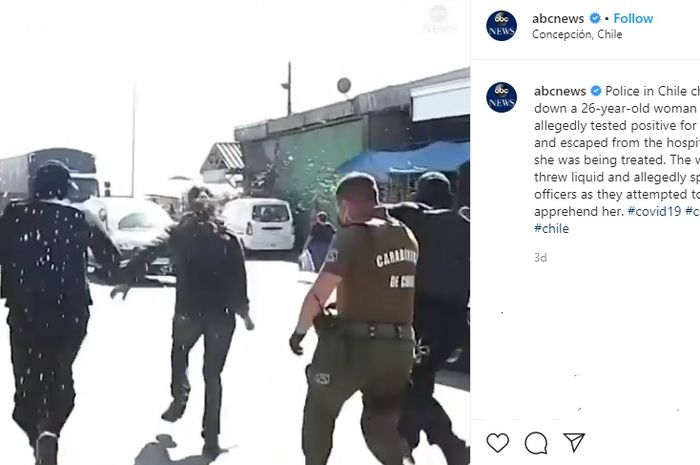 Wanita positif Covid-19 kabur