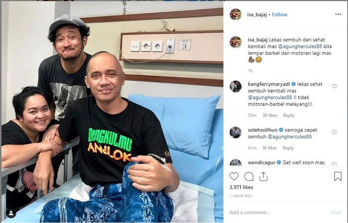 Isa Bajaj jenguk Agung Hercules.