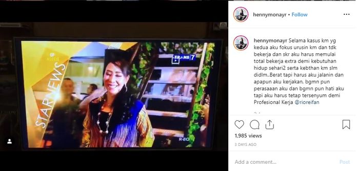 Curahan hati istri Rio Reifan