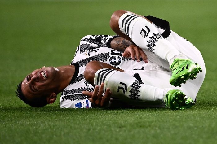 Angel Di Maria alami cedera dalam duel Liga Italia antara Juventus vs Sassuolo di Allianz Stadium Turin (15/8/2022).
