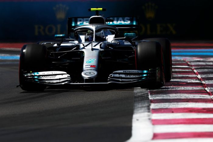 Valtteri Bottas (Mercedes) saat tampil pada sesi FP3 F1 GP Prancis 2019, Sabtu (22/6/2019)